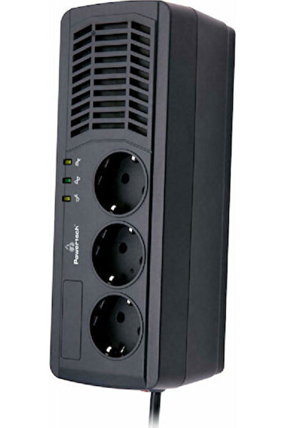 POWERTECH PT-AVR1000I Συμπαγής Ρυθμιστής Τάσης 1000VA με 3 Υποδοχές Ρεύματος