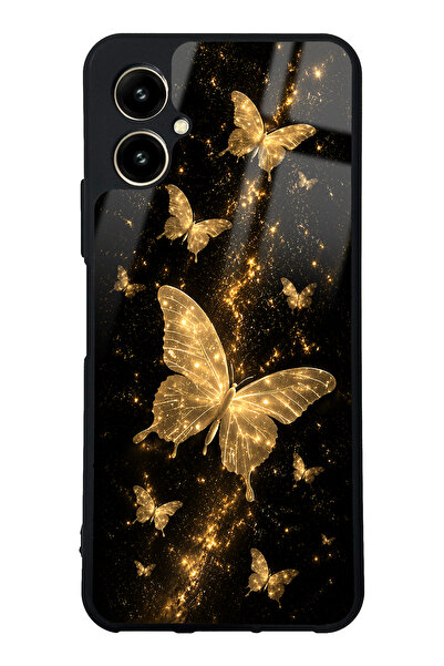 Spoyi Omix X5 Yellow Galaxy Butterfly Tasarımlı Glossy Telefon Kılıfı