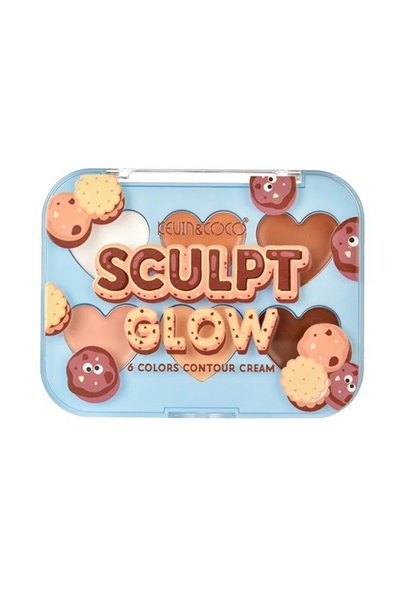 Flippy Face Contouring Palette, Kevin&Coco, 6 Shades, 12 x 9.2 x 1 cm, 72 g, ...