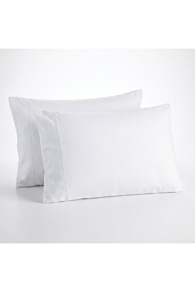 %100 Pamuk Flanel Yastık Kılıfı 2'li Set 50x75 cm Yumuşak Kışlık Ağzı Açık Kolay Kullanım