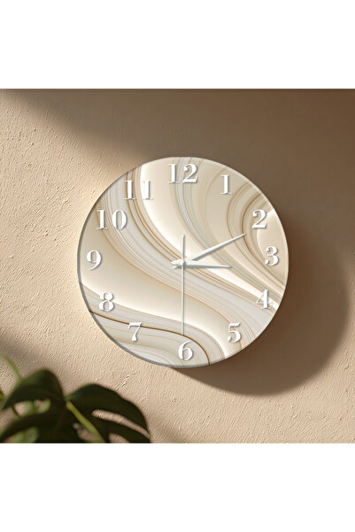 no26dekor Dekoratif Duvar Saati – 33 cm UV Baskılı MDF Duvar Saati