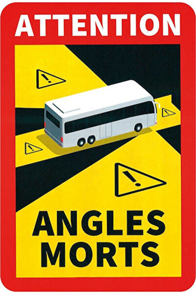 Lampa Truck Signage Plate Warning Blind Spot Bus Sign Sticker 170 x 250 mm 1p...