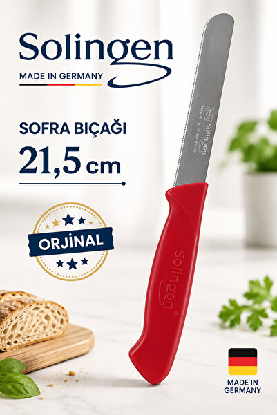 Solingen 21,5 cm Mikro Tırtıklı Sofra Bıçağı Alman Çeliği Sebze Meyve Ekmek D...