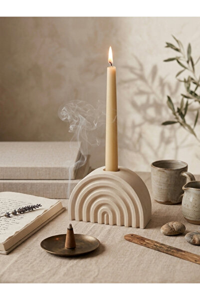 craftopya Dekoratif Gökkuşağı Tasarım Mumluk & Şamdan - Minimalist İskandinav...