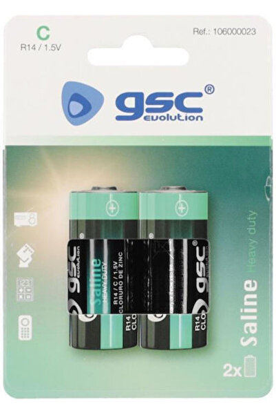 GSC Game World Μπαταρίες Ψευδαργύρου C 1.5V, Συσκευασία 2 τεμαχίων