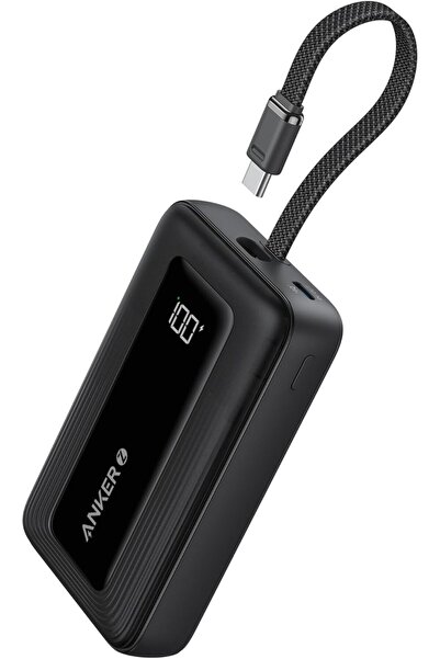 Anker Zolo 20000mAh 30W Power Bank με καλώδιο USB-C, Μαύρο