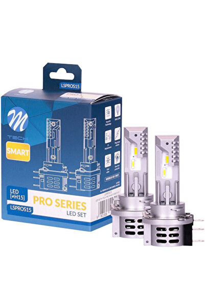 M-TECH Λάμπες Αυτοκινήτου H15 Canbus LED 6000K Ψυχρό Λευκό 12V 52W 2 τεμάχια