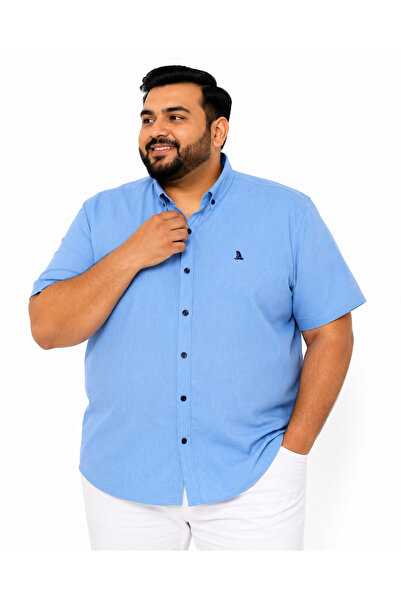 ANNEX Large Size Cotton Short Sleeve Men's Shirt