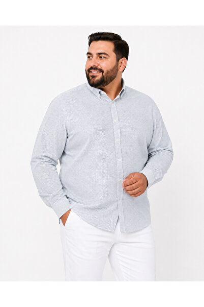ANNEX Large Size Cotton Long Sleeve Men's Shirt