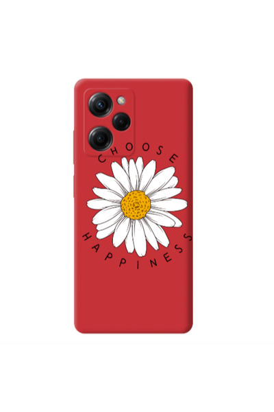 Other Xiaomi Poco X5 Pro Chose Happines Red Colored Silicone TPU Θήκη
