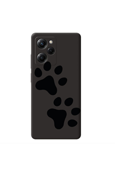 Other Xiaomi Poco X5 Pro Paws Black Colored Silicone TPU Θήκη