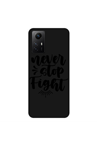 Other Xiaomi Redmi Note 12s Never stop fight Black Colored Silicone TPU Θήκη