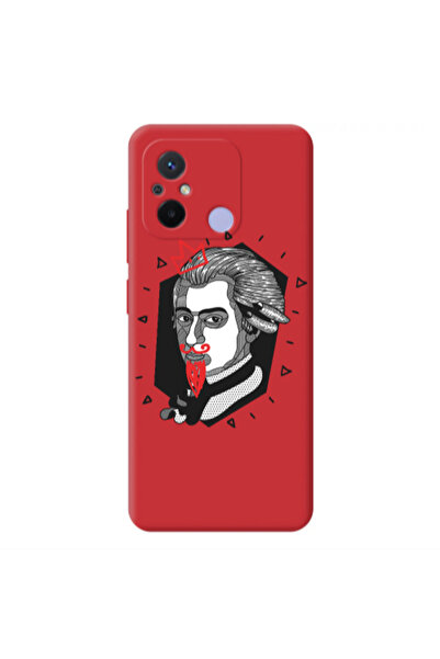 Other Xiaomi Redmi 12C Bearded Red Colored Silicone TPU Θήκη