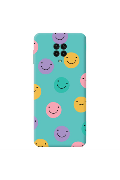 Other Xiaomi Redmi Note 9 Pro Colorful smiles Turquoise Colored Silicone TPU ...
