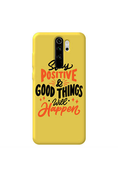 Other Xiaomi Redmi Note 8 Pro Stay Positive Yellow Colored Silicone TPU Θήκη