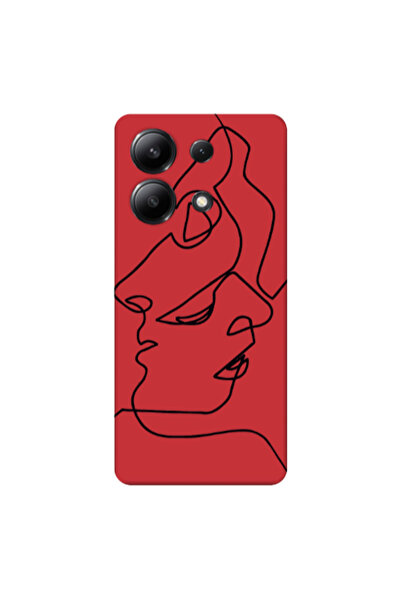 Other Xiaomi Redmi Note 13 4G intertwined Red Colored Silicone TPU Θήκη