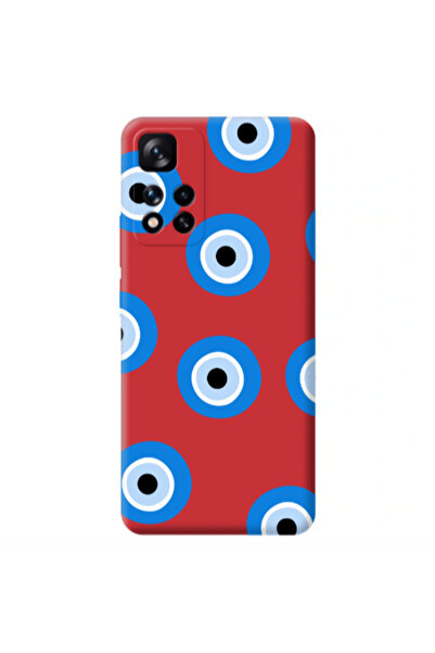 Other Xiaomi Redmi Note 11 Pro 5G Evil eyes beads Red Colored Silicone TPU Θήκη