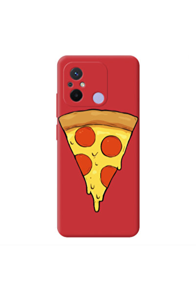 Other Xiaomi Redmi 12C Pizza Slice Red Colored Silicone TPU Θήκη