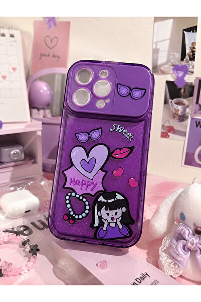 MİRAZ TASARIM IPHONE —13 PRO— AYNALI KAPAKLI DARBE KORUYUCU DESENLİ KILIF