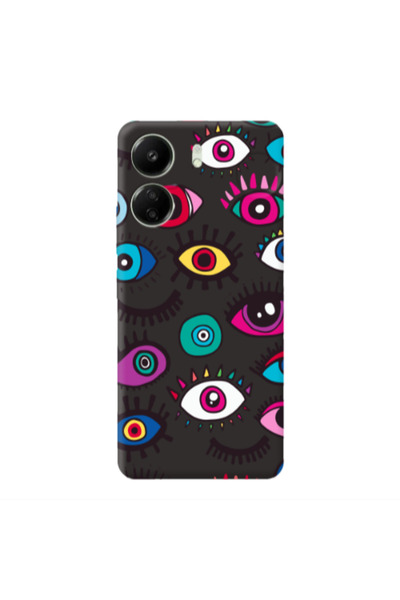 Other Xiaomi Redmi 13C Multiple eyes Black Colored Silicone TPU Θήκη