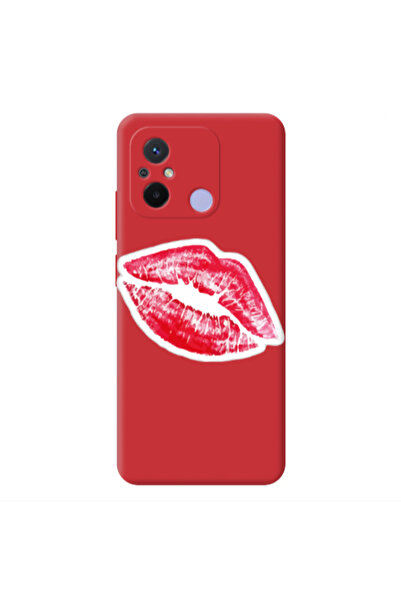 Other Xiaomi Redmi 12C Faint Kiss Red Colored Silicone TPU Θήκη