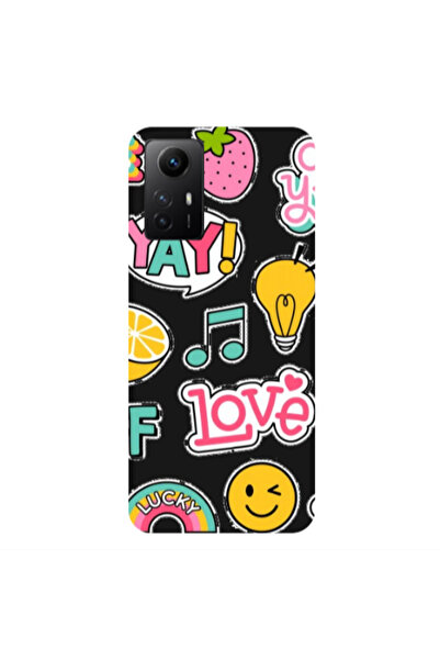 Other Xiaomi Redmi Note 12s Cute desing Black Colored Silicone TPU Θήκη