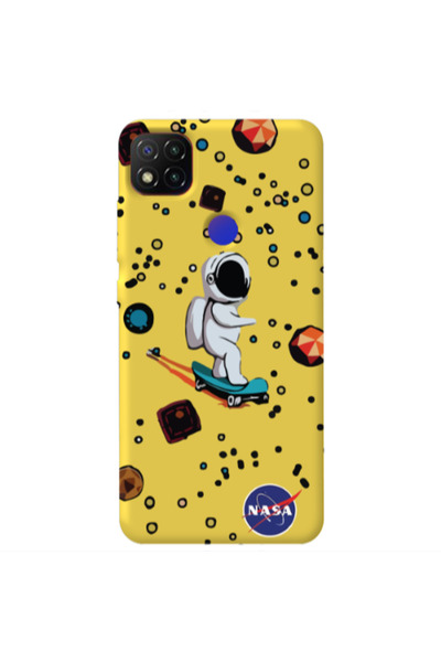 Other Xiaomi Redmi 9c Astronaut with skateboard Yellow Colored Silicone TPU Θήκη