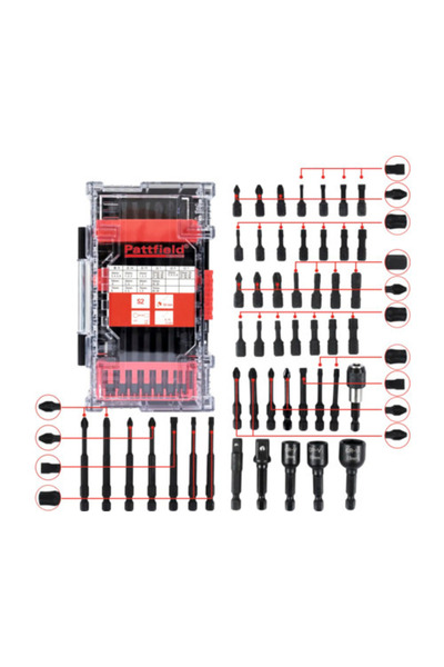 OEM Σετ μύτες κοπής (άνω & κάτω) με Pattfield S2, 48 τεμάχια