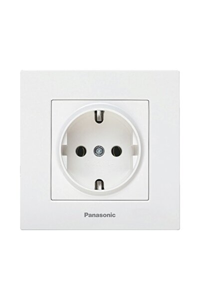 OEM Priză simplă cu împământare Panasonic Karre Plus, alb, incl. ramă