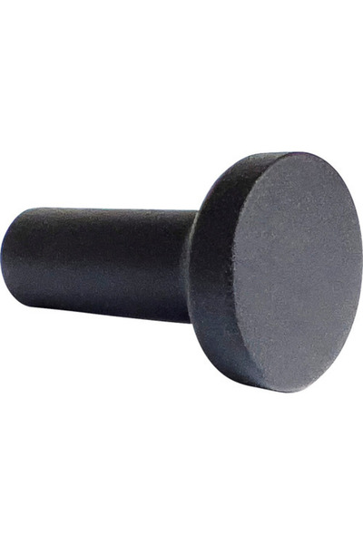 OEM Πόμολο επίπλου Ø25mm, μαύρο αλουμίνιο