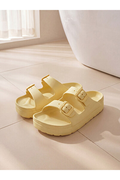 LC Waikiki Vizyon New Season Double Buckle Thick Soled Women's Slippers