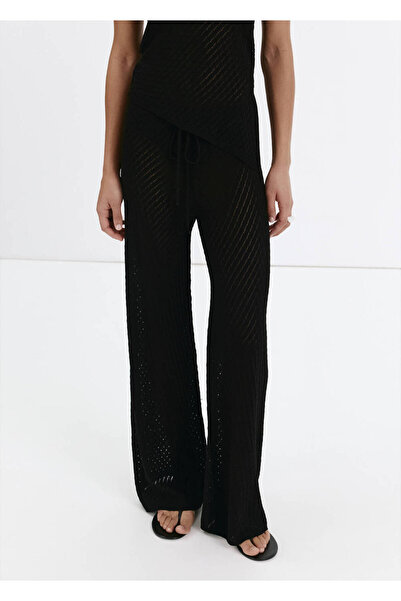 MANGO Woman Düz kesim pantolon