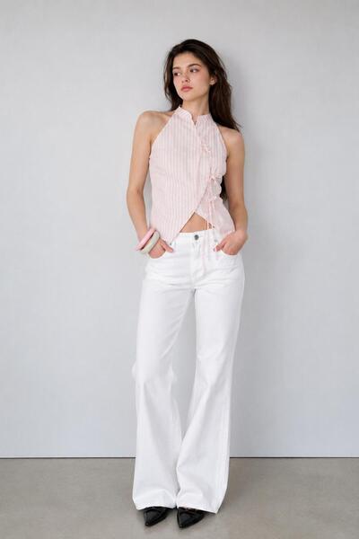 Avakado Halter Neck Qipao Look Top