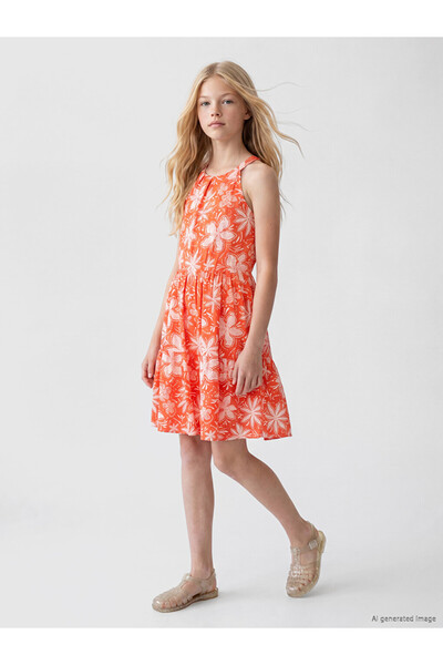 LC Waikiki Lcw Kids Halter Neck Floral Girl's Dress