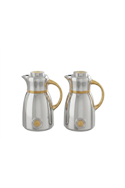 ALSAIF KITCHEN Laluzza Tea and Coffee Tramss Set 1.0 + 1.0 Liter - Multi Colo...
