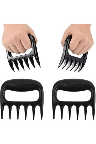Arabest 2 Pieces Meat Claws for BBQ, Plastic Meat Shredder with Wooden Handle...