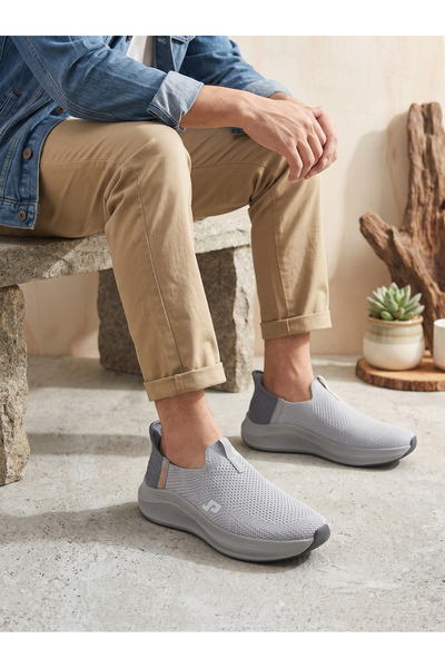 Finelook Men's Slip-On Knit Athletic Shoes – Lightweight Breathable Walking S...