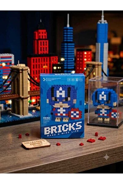 Bricks Kaptan Amerika Figürlü 3d Yapı Oyuncağı