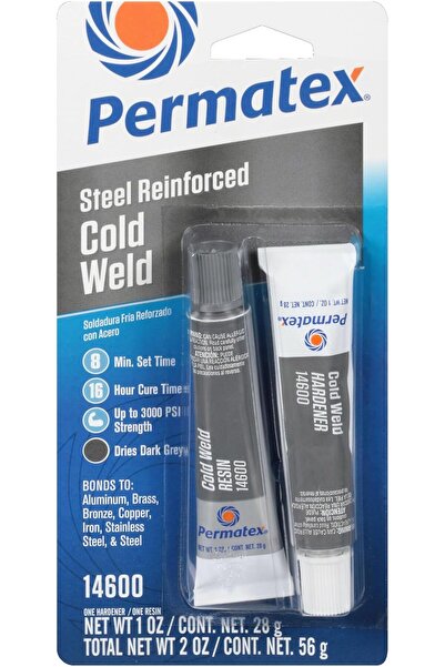 Permatex Steel Reinforced Cold Weld Adhesive - Net Weight 56g (Reinforced Resin)