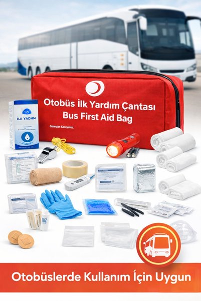 Doğal Eczane Otobüs ilk Yardım Çantası TüvTürk Muayene Uyumlu Trafik Yönetmel...