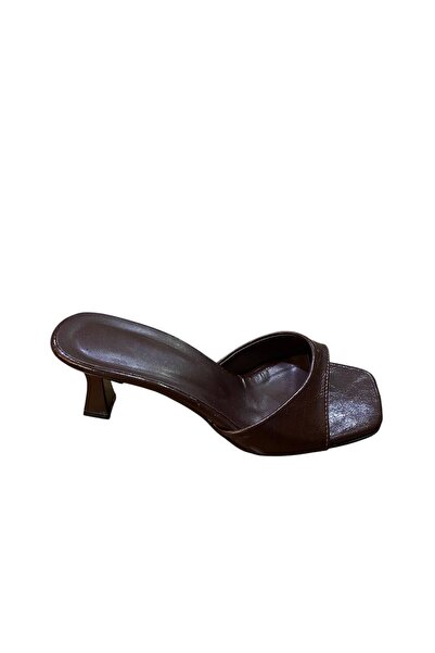 güven kundura Women's Goblet Heeled Single Strap Slippers