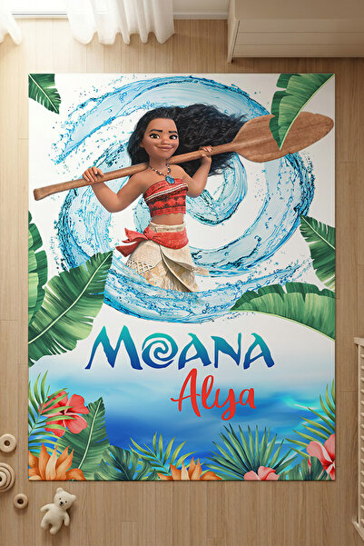 Homamia İsme Özel 7mm Dijital Baskı Çocuk Halısı Moana