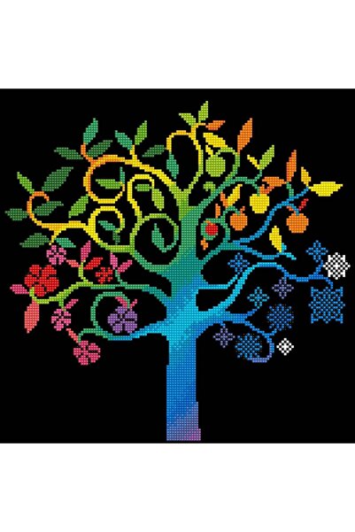Liva Craft Diamond Mosaic Painting Colorful Tree – 40.9 X 40.9cm