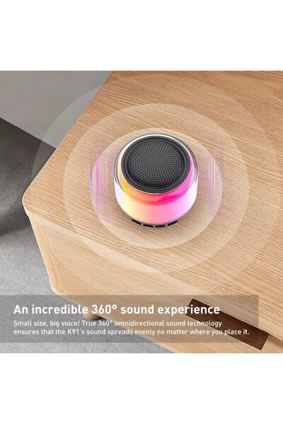 Generic WYE Y-SKR04 Portable Mini Bluetooth Speaker with Dual LED Lights, TWS...