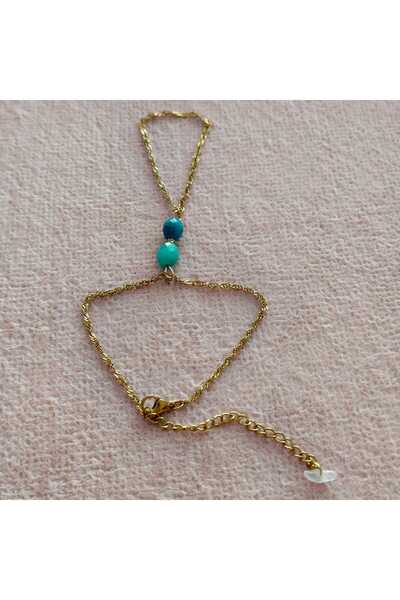 JİMNY JEWELRY Talya Doğal Taş Çelik Şahmeran