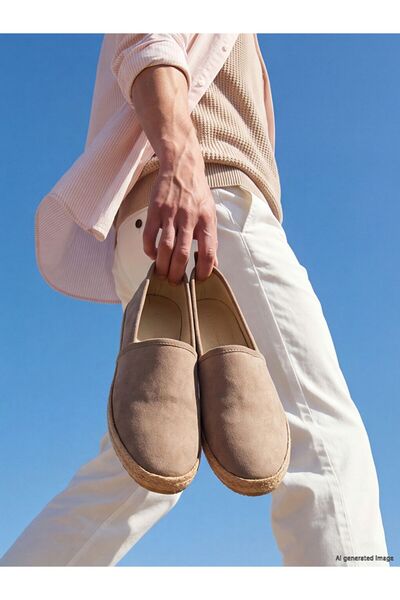LC Waikiki LCW STEPS Bej Hasır Tabanlı Erkek Espadril