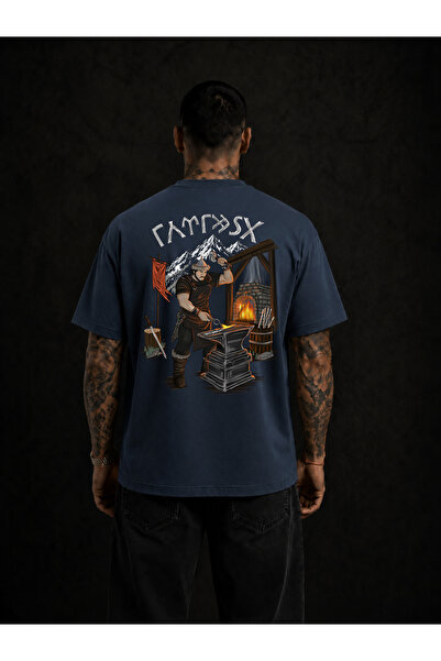 VEK Oversize T-Shirt Blacksmith Printed Special Design 100% Cotton