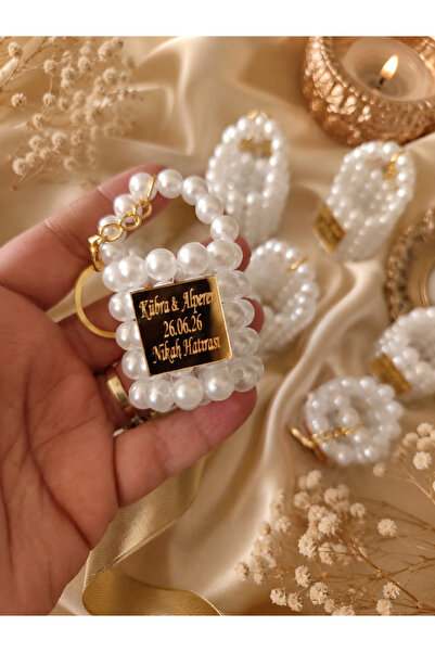 MyGift Nikah Hatırası, Düğün Hatırası İncili Silindir Çanta 25 Adet