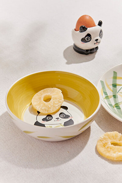 Paşabahçe Tropik Panda Ceramic Bowl, Stylish Tableware, Kitchen Accessory