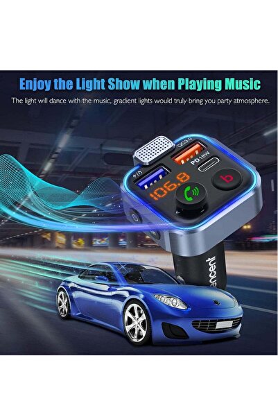 Generic Car FM Transmitter, Wireless Bluetooth 5.0 Radio Adapter Car Kit, PD3...